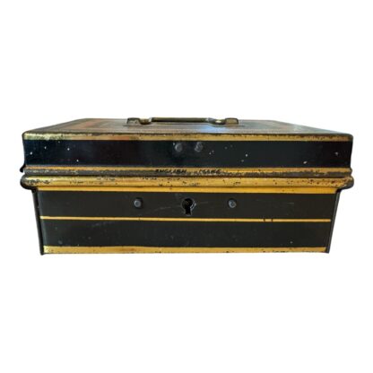 Antique English Metal Cash Money Security Box Bank Tins (Set of 5) - Image 10
