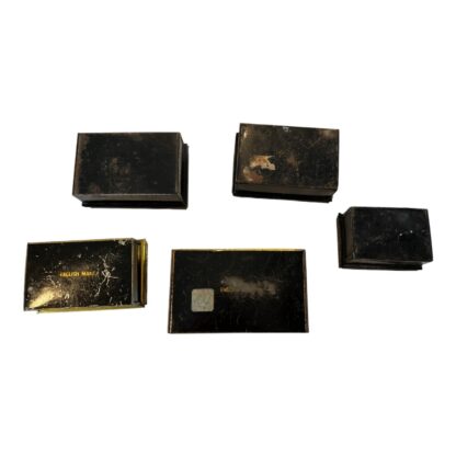 Antique English Metal Cash Money Security Box Bank Tins (Set of 5) - Image 18