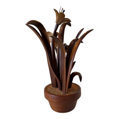Vintage Hand Carved Wooden Flower Sculpture by Jeffrey Lindley Briggs - Image 7