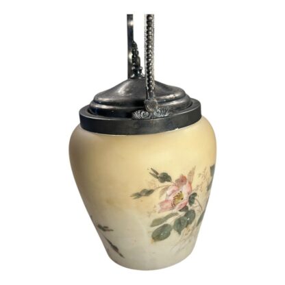 Antique Mount Washington Glass Victorian Wild Rose Biscuit Jar - Image 6