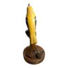 Vintage Hand Carved Wood Folk Art Wood Bird on Stand by Engburg - Image 3