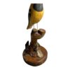 Vintage Hand Carved Wood Folk Art Wood Bird on Stand by Engburg - Image 6