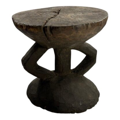 Antique Hand Made Wood Carved African Senufo Art Stool