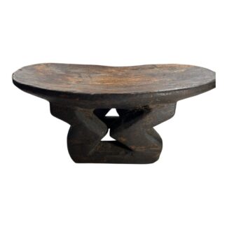 Antique Hand Made Wood Carved African Senufo Art Stool