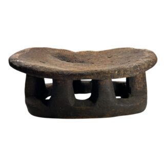 Primitive Hand Made African Senufo Art Geometric Carved Stool