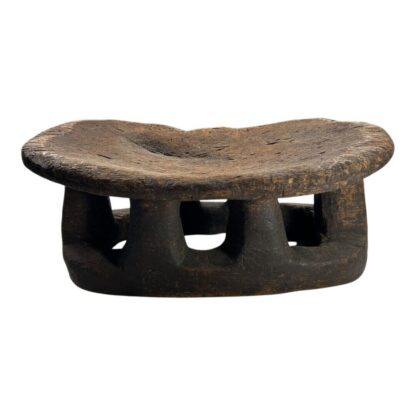 Primitive Hand Made African Senufo Art Geometric Carved Stool - Image 2