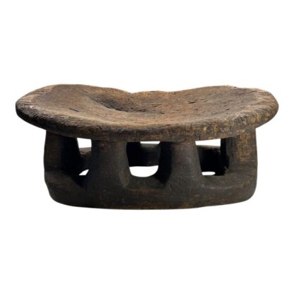Primitive Hand Made African Senufo Art Geometric Carved Stool - Image 4