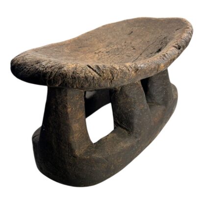 Primitive Hand Made African Senufo Art Geometric Carved Stool - Image 5