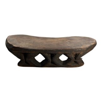 Antique Hand Made Wood Carved African Senufo Art Stool
