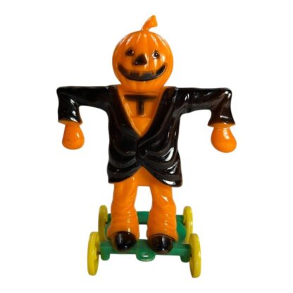 Vintage Rosbro Scarecrow Pull Toy with Pumpkin Head