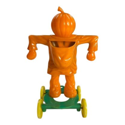 Vintage Rosbro Scarecrow Pull Toy with Pumpkin Head - Image 4