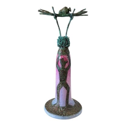 Modern Studio Art Copper & Glass Mixed Media Decorative Sculpture (David Lewin) - Image 9