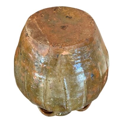 Antique French Terracotta Handled Walnut Oil Jug - Image 2