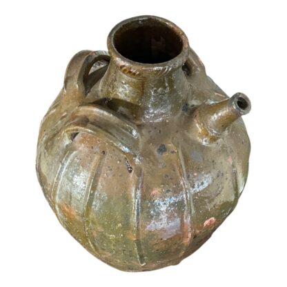 Antique French Terracotta Handled Walnut Oil Jug - Image 10