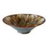 Vintage Studio Art Hand Painted Floral Glazed Pottery Bowl (Signed) - Image 3