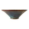 Vintage Studio Art Hand Painted Floral Glazed Pottery Bowl (Signed) - Image 4