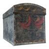 Antique Decorative Tin Toleware Lidded Floral Document Box - Image 9