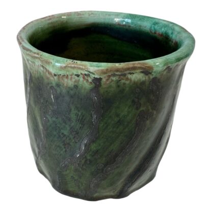 Vintage Green Glazed Studio Art Pottery Vase (Signed Fuller) - Image 7