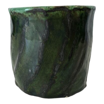 Vintage Green Glazed Studio Art Pottery Vase (Signed Fuller) - Image 8