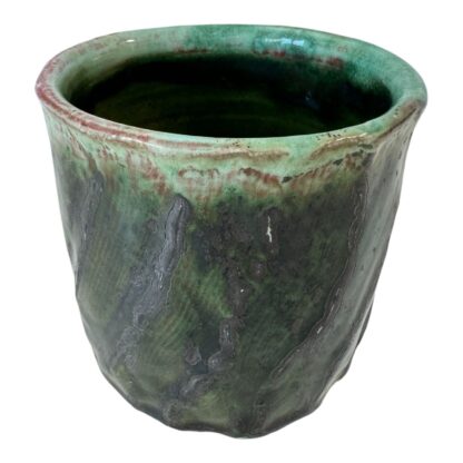 Vintage Green Glazed Studio Art Pottery Vase (Signed Fuller) - Image 11