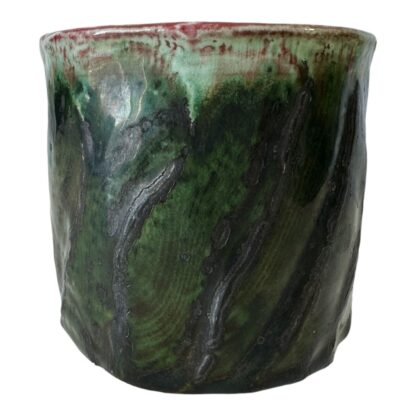 Vintage Green Glazed Studio Art Pottery Vase (Signed Fuller) - Image 12