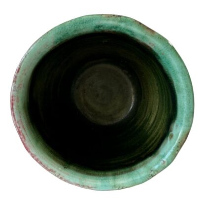 Vintage Green Glazed Studio Art Pottery Vase (Signed Fuller) - Image 14