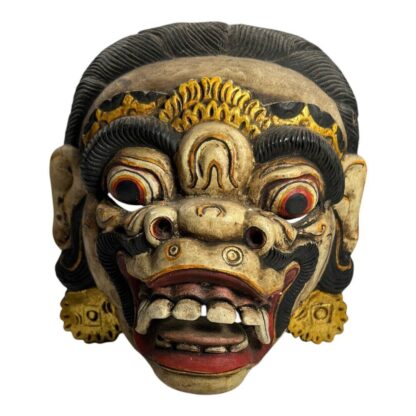 Vintage Authentic Bali Hand Carved Wood Tribal Barong Mask