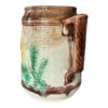 Antique Victorian Floral Ceramic Majolica Handled Pitcher - Image 8