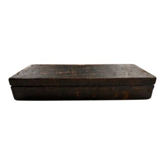 Antique Sharpening Stone in Coffin Wood Box