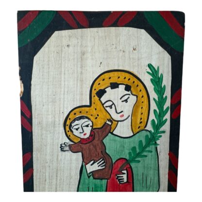 Vintage New Mexican Religious Folk Art Retablo Wall Hanging (Richard Montoya) - Image 2
