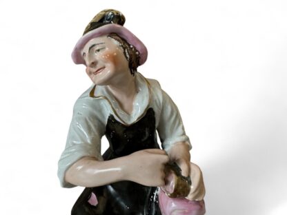Antique English Staffordshire Porcelain Cobbler Johnson & Wife Nell Figurines - Image 10