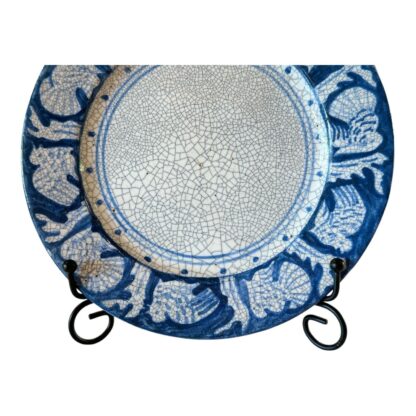 Antique Dedham Pottery Turkey Pattern Stoneware Plate - Image 2