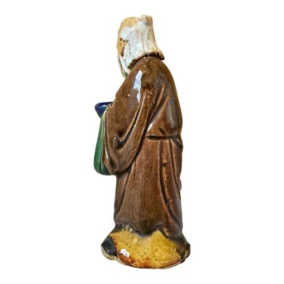Antique Chinese Export Brown-Glazed Ceramic Mudman Figurine - Image 5