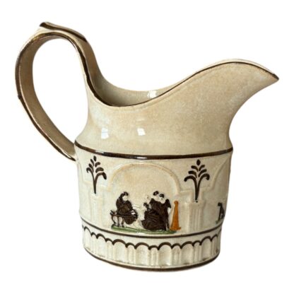 Antique Staffordshire Castleford Salt Glaze Pearlware Pottery Lion Creamer - Image 8