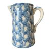 Antique Blue Spongeware Salt Glaze Smoke Ring Stoneware Pitcher - Image 2