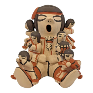 Vintage Native American Cochiti Pottery Storyteller Figurine (Signed)