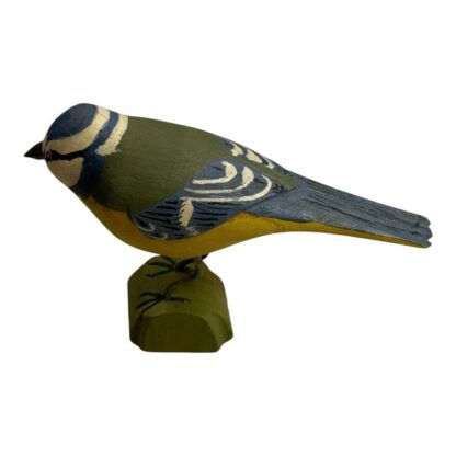 Vintage Hand Carved Wood Folk Art Bird on Stand - Image 4
