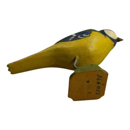 Vintage Hand Carved Wood Folk Art Bird on Stand - Image 6