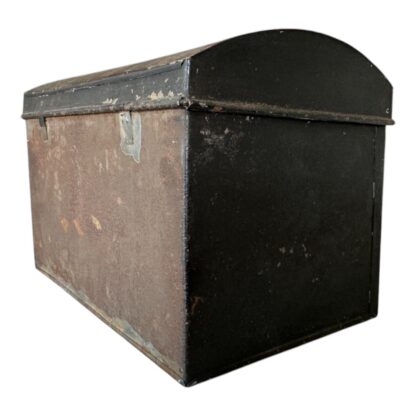 Antique Decorative Hand-Painted Floral Toleware Lidded Document Box - Image 3