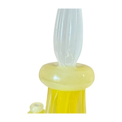 Vintage Murano Handblown Yellow Art Glass Three Piece Vanity Set - Image 3