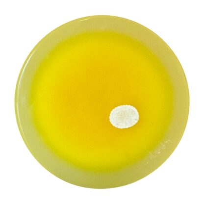 Vintage Murano Handblown Yellow Art Glass Three Piece Vanity Set - Image 11