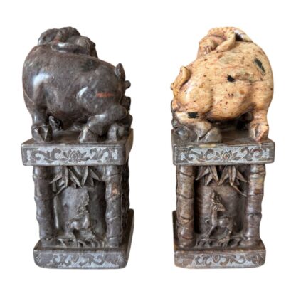 Antique Chinese Hand-Carved Soapstone Seals Stamps (Animal Design) - Image 5