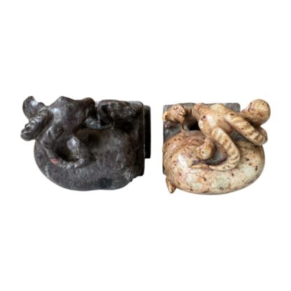 Antique Chinese Hand-Carved Soapstone Seals Stamps (Animal Design) - Image 14