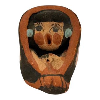 Vintage Native American Jemez Pueblo Pottery Storyteller Figure