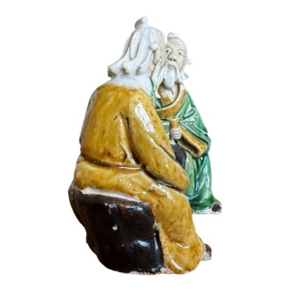 Antique Chinese Export Shekwan Glazed Ceramic Pottery Mudman Figurine - Image 2
