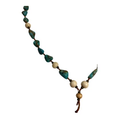 Vintage Native American Turquoise & Stone Necklace with Pendant - Image 5