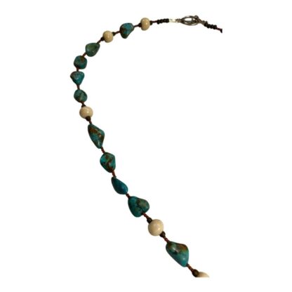 Vintage Native American Turquoise & Stone Necklace with Pendant - Image 6