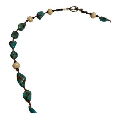 Vintage Native American Turquoise & Stone Necklace with Pendant - Image 7