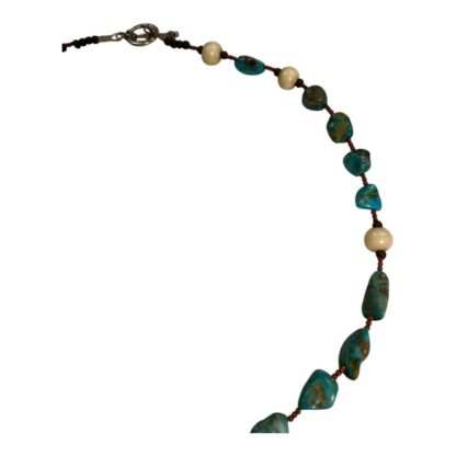 Vintage Native American Turquoise & Stone Necklace with Pendant - Image 8