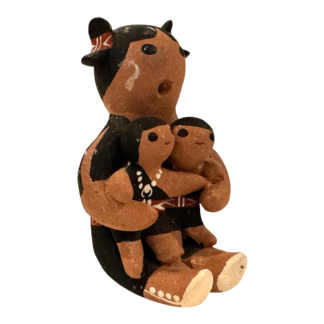 Vintage Native American Cochiti Pottery Storyteller Figurine - Signed